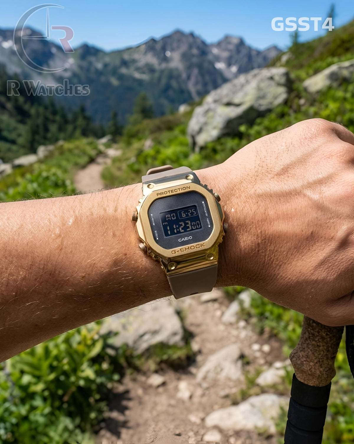 (OS)🖤⭐ G-Shock vintage silicon gold grey (GSST4)