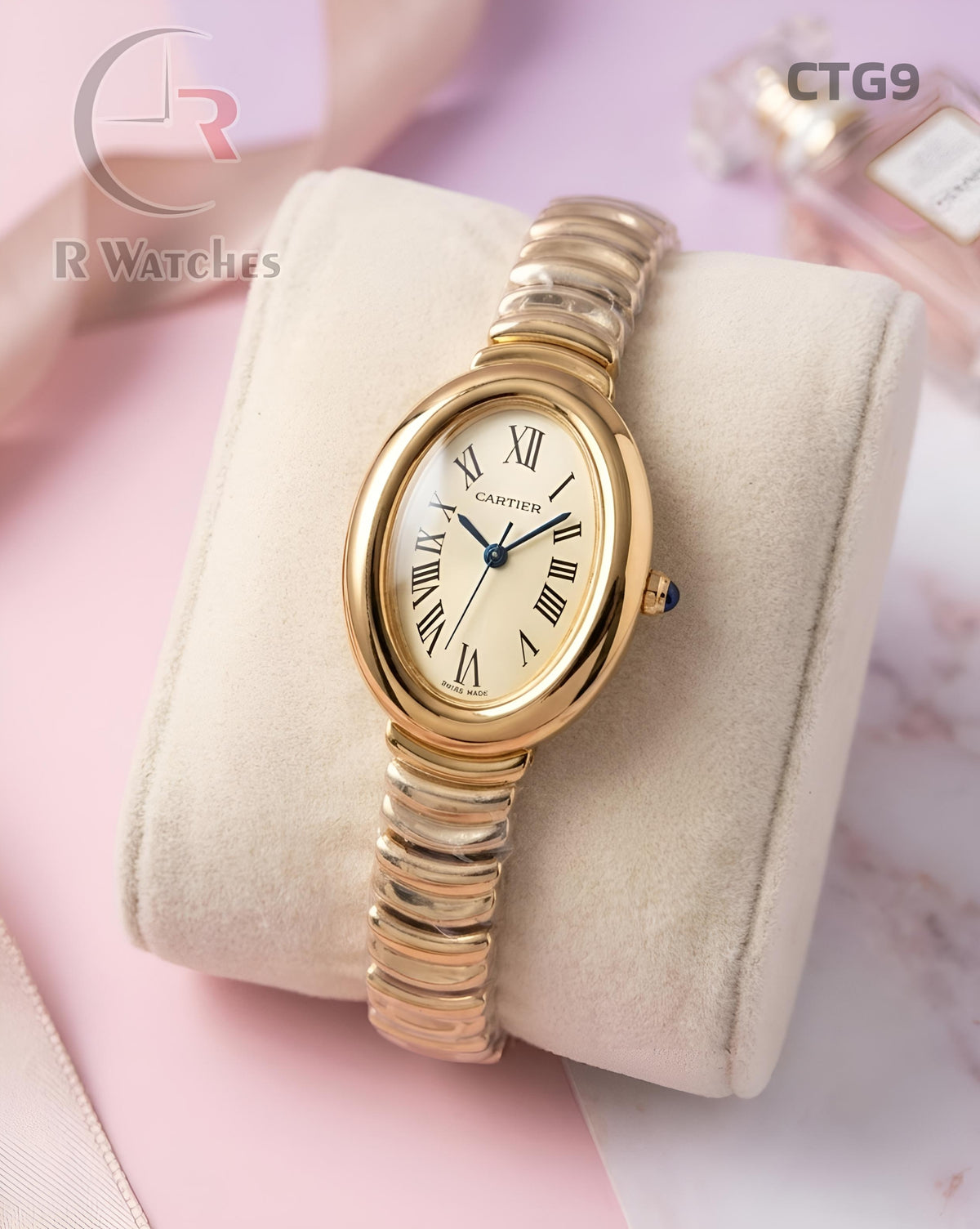 (OS)🖤⭐ Cartier Girls Gold Dial (CTG9)