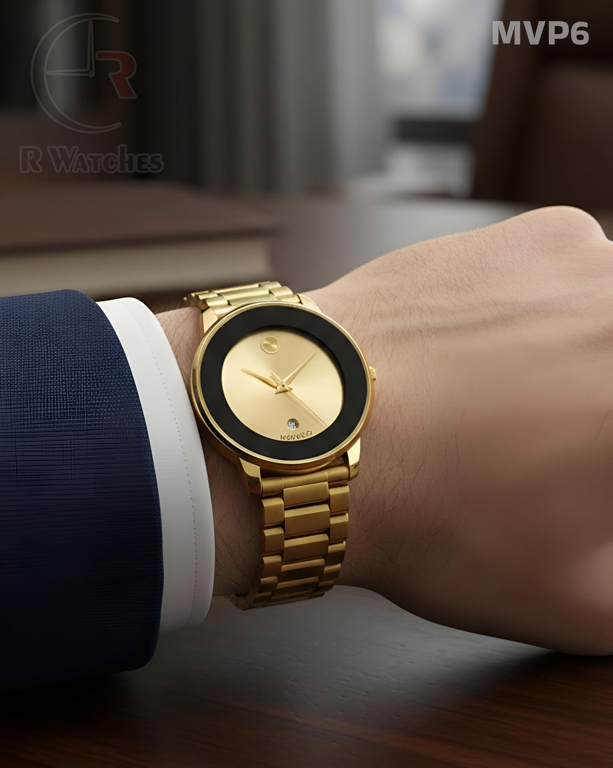 (SS)🖤 Movado Gold Black Dial (MVP6)