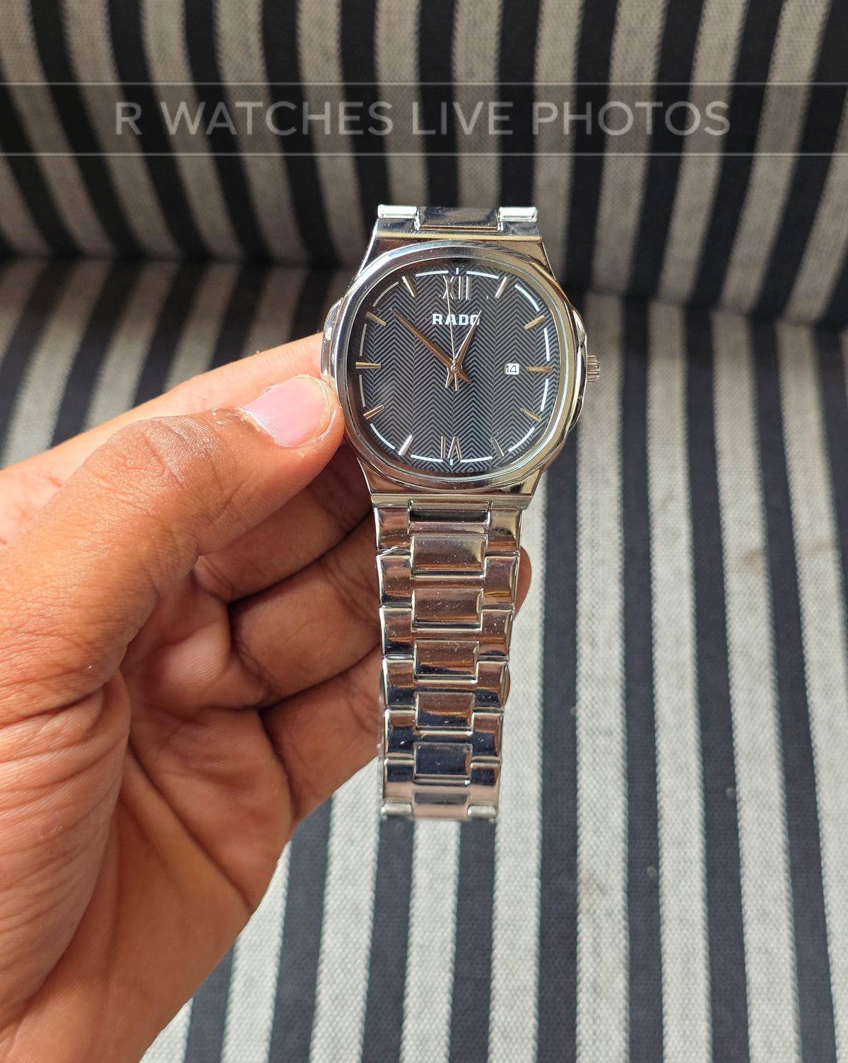 (OS2)📷⭐ Rado Square Silver Black (RDP1)