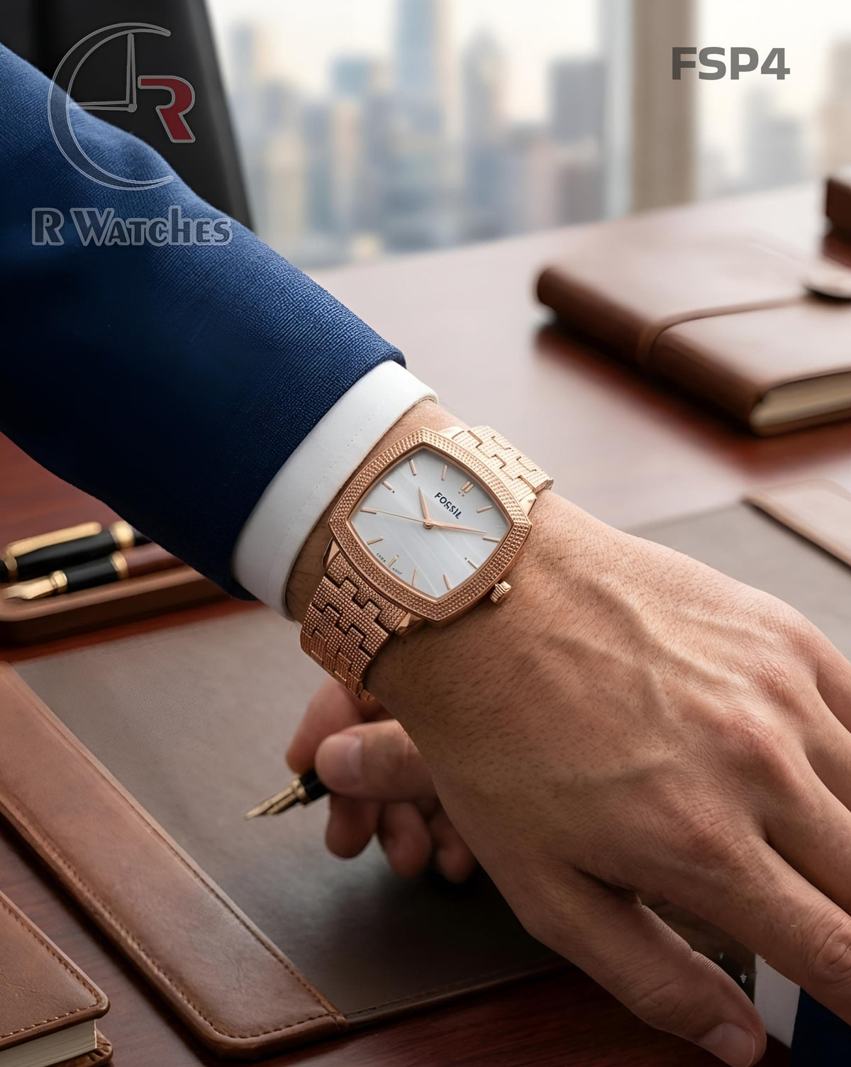 (SS)🖤 Fossil Rose Gold White (FSP4)