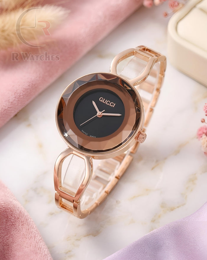 (OS) Gucci Girls Rose Gold Black