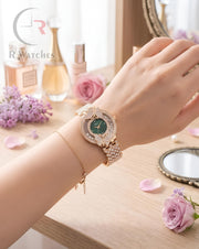 (OS) Dior Girls Diamond Green Rose Gold