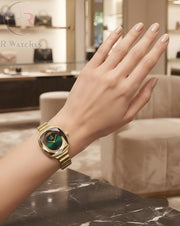 (SS) CK Girls Diamond Cutt Gold Green