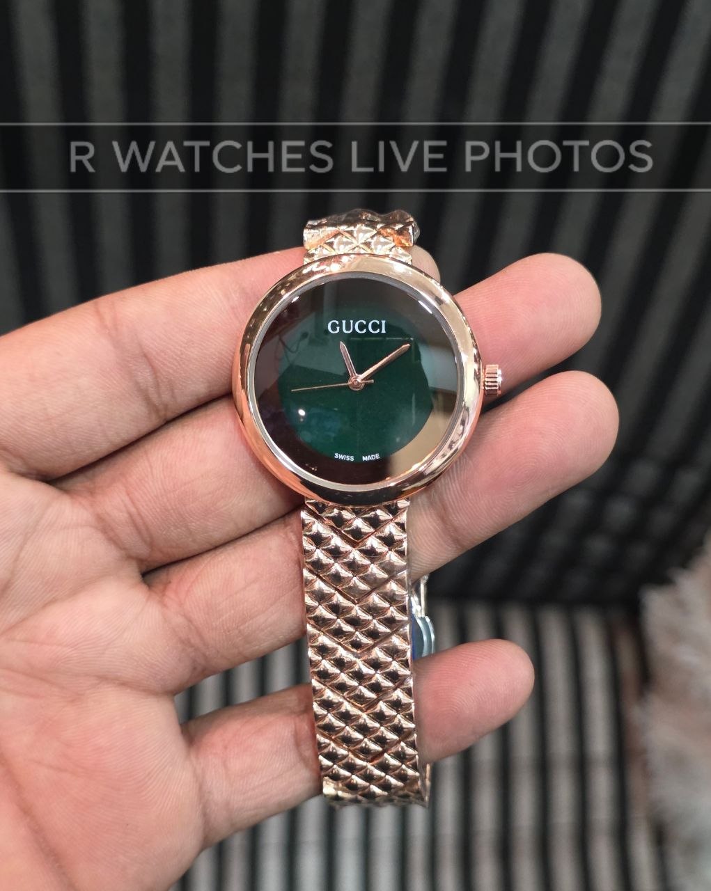 (SS)⭐ Gucci Girls Rose Gold Green