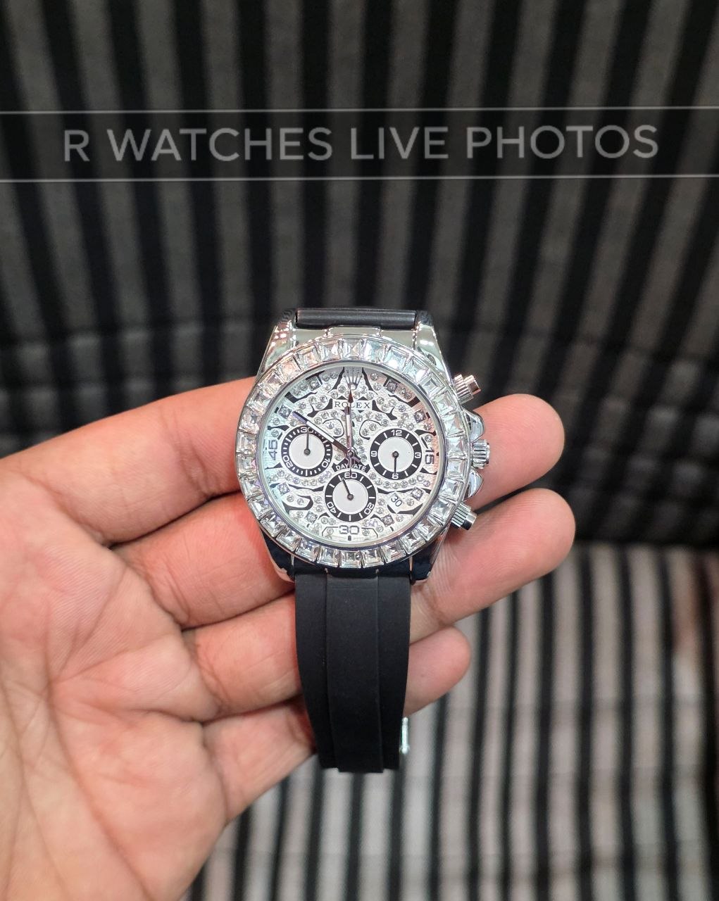 (SS)⭐ Rolex Tiger eye silicon black silver