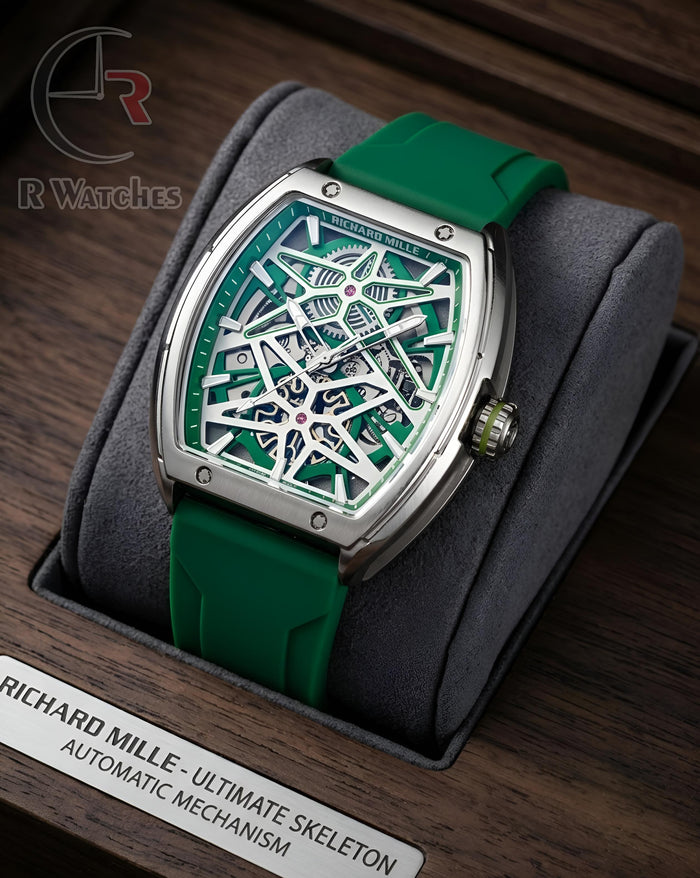 (OS) RM Automatic Silicon Silver Green