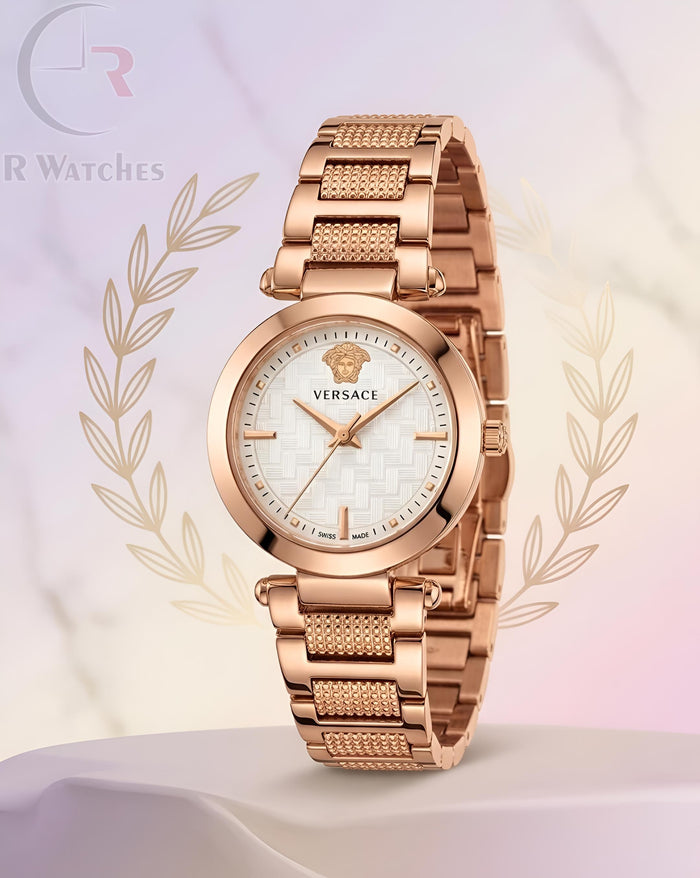 (OS) Versace Girls Rose Gold White