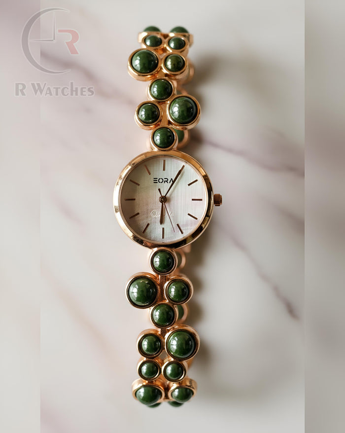 (OS)⭐ Eora Girls Green White Dial