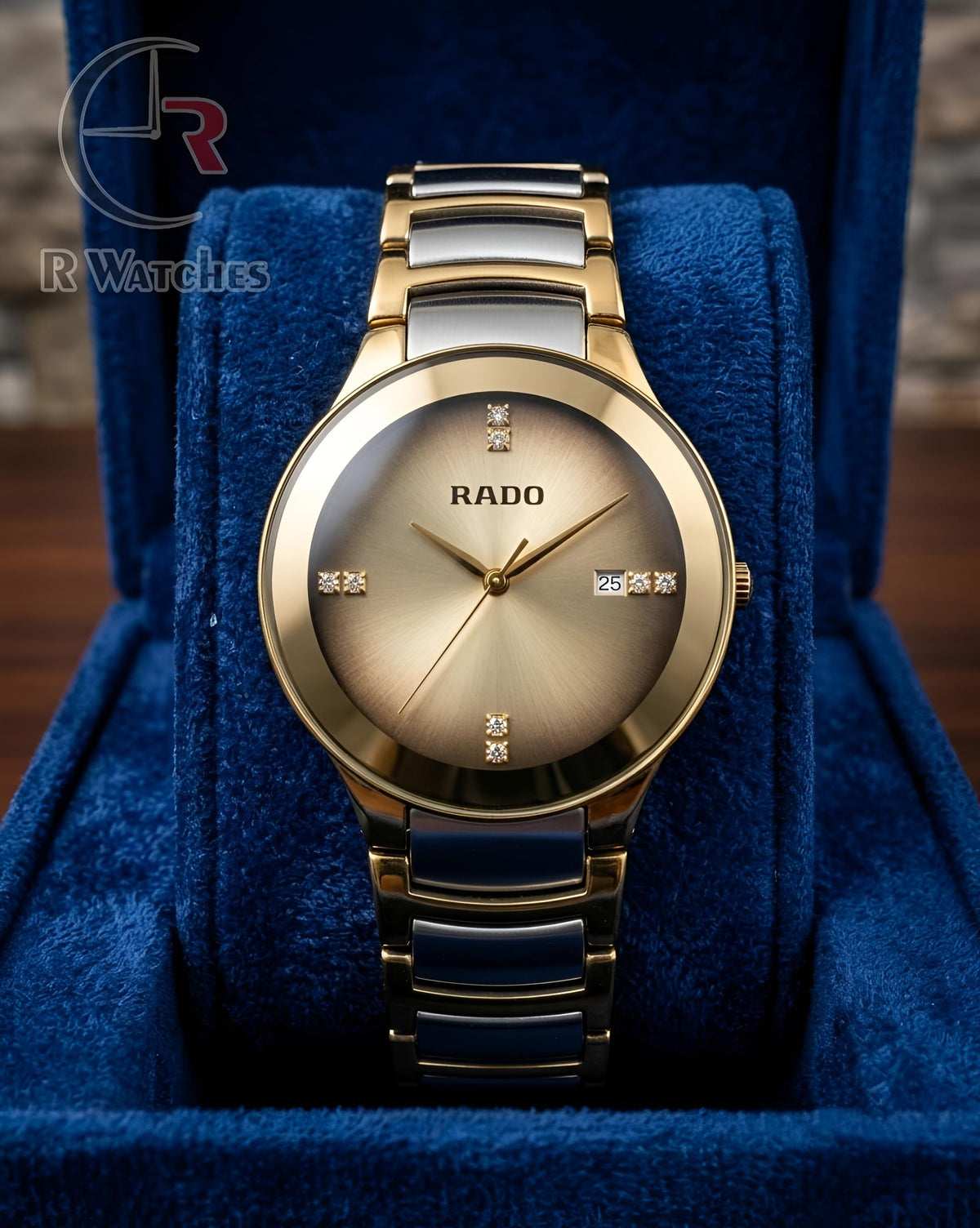(OS2) Rado dual tone golden grey
