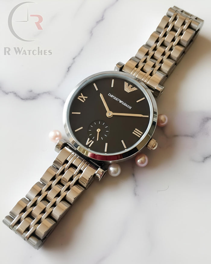 (OS)⭐ Emporio Armani silver black