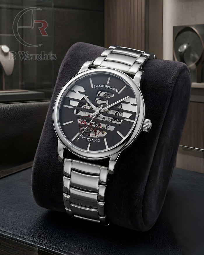 (OS) Armani Automatic Black Silver