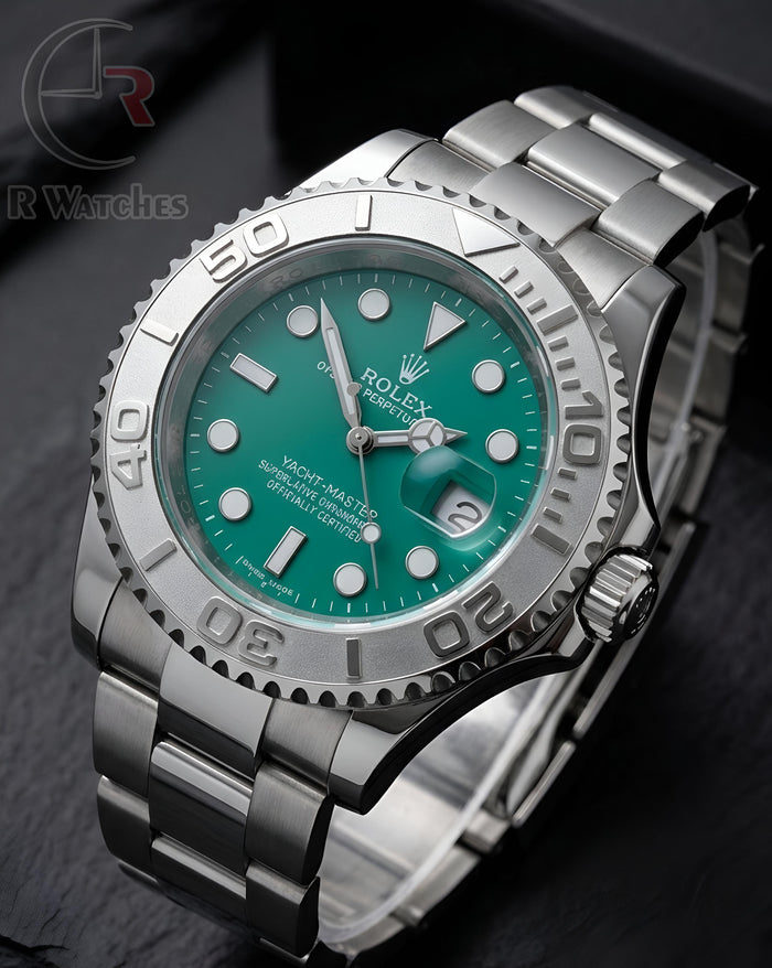 (SS) Rolex Oyster silver green