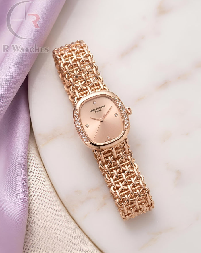 (OS) Patek Philippe Girls Diamond Full Rose Gold