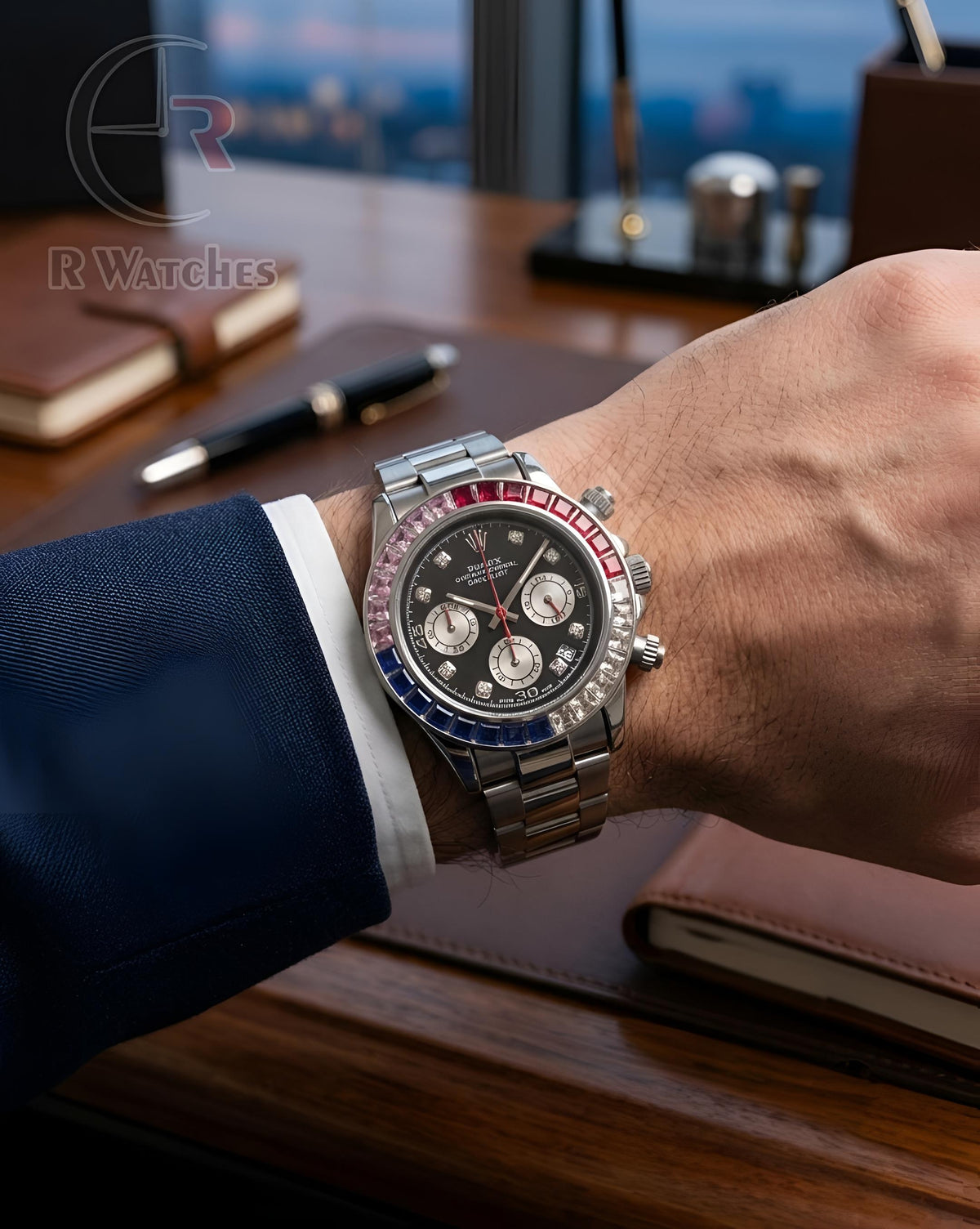 (SS)⭐ Rolex oyster rainbow silver black