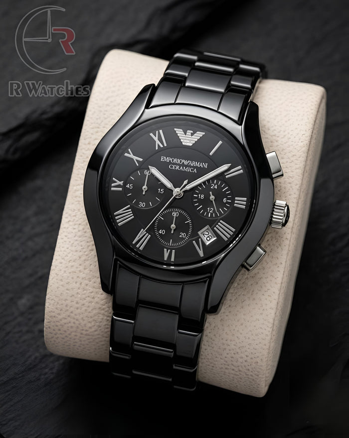 (OS6)⭐ Armani ceramic black Silver