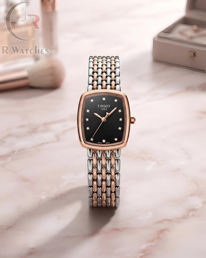 (OS) Tissot Girls Rose Gold Black