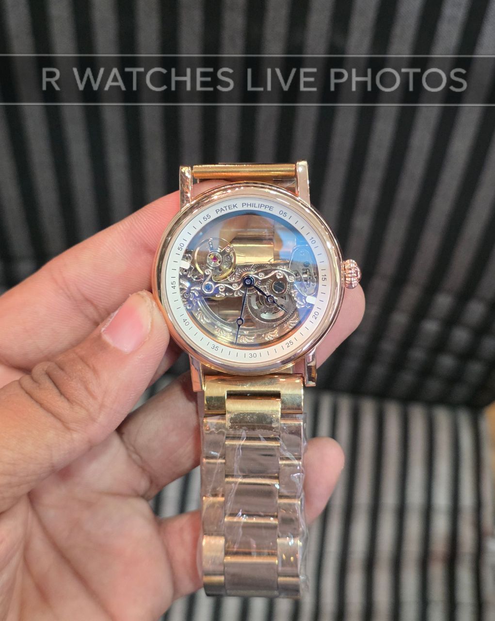 (OS2)⭐ Patek Philippe automatic Transparent rose gold