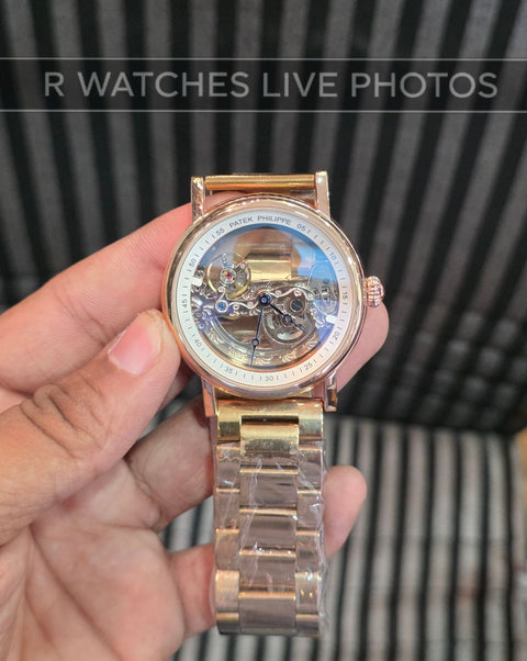 (OS2)⭐ Patek Philippe automatic Transparent rose gold