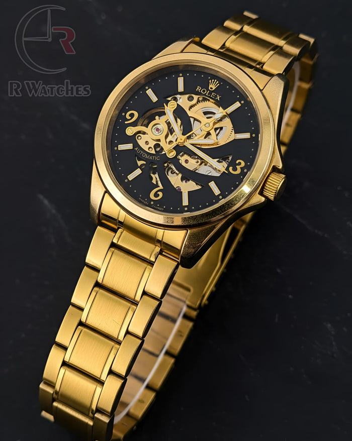 (OS) Rolex automatic metal Gold Black