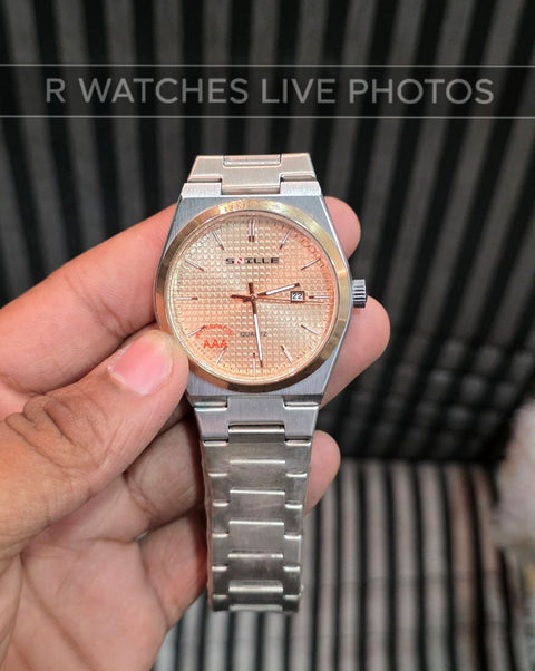 (OS)⭐ Snille Silver Rose Gold Dial