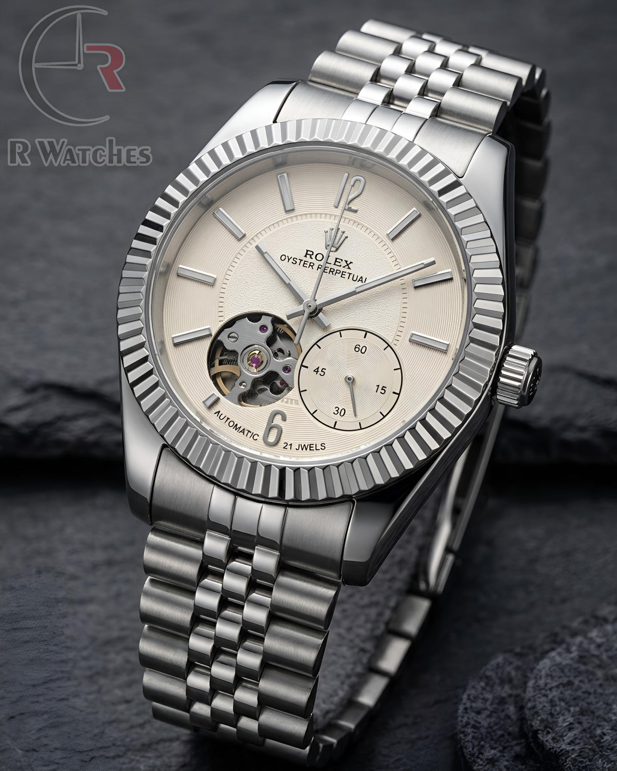 (OS) Rolex Silver White Dial