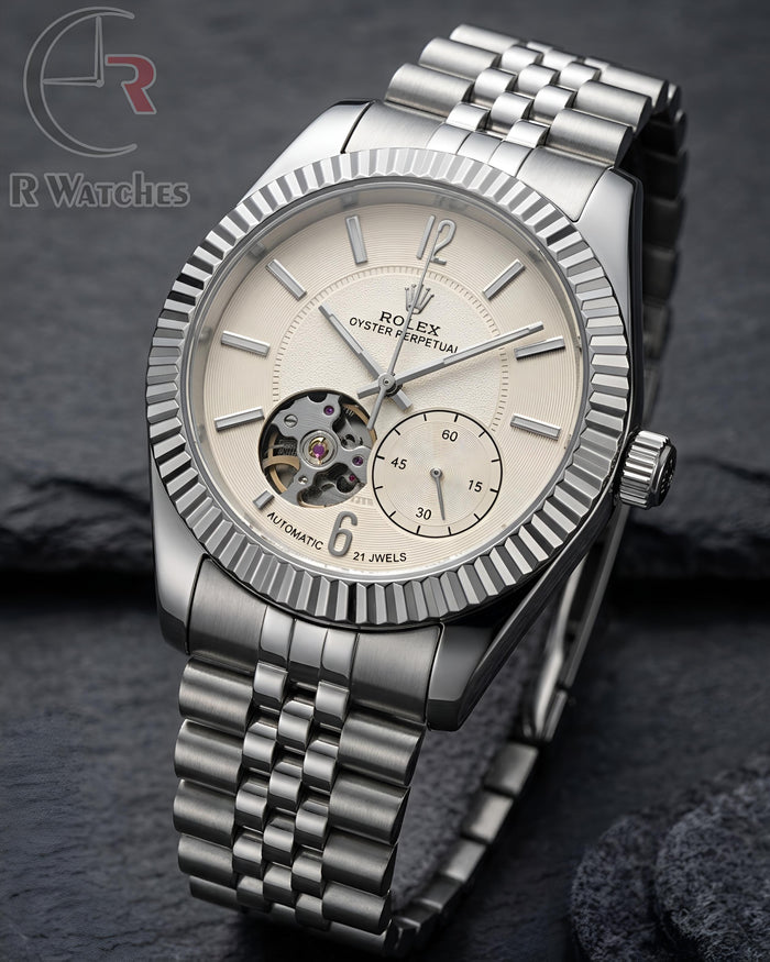 (OS) Rolex Silver White Dial