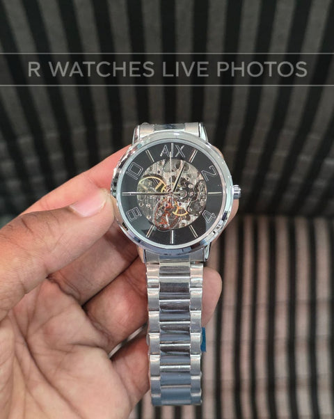 (OS)⭐ AX Automatic Silver Black