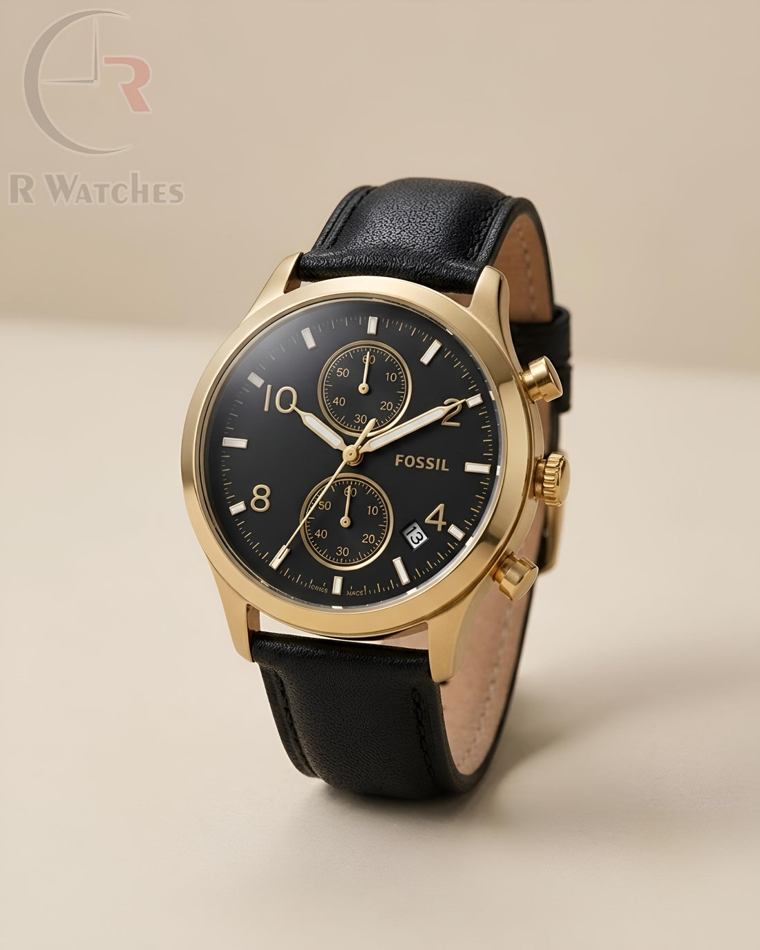 (OS2) Fossil Leather Gold Black