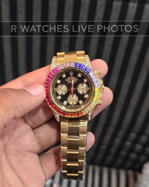 (OS2)⭐ Rolex rainbow gold