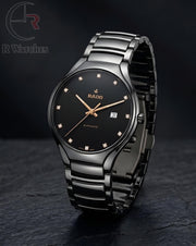 (OS2)⭐ Rado Black Metal Rose Gold Dial