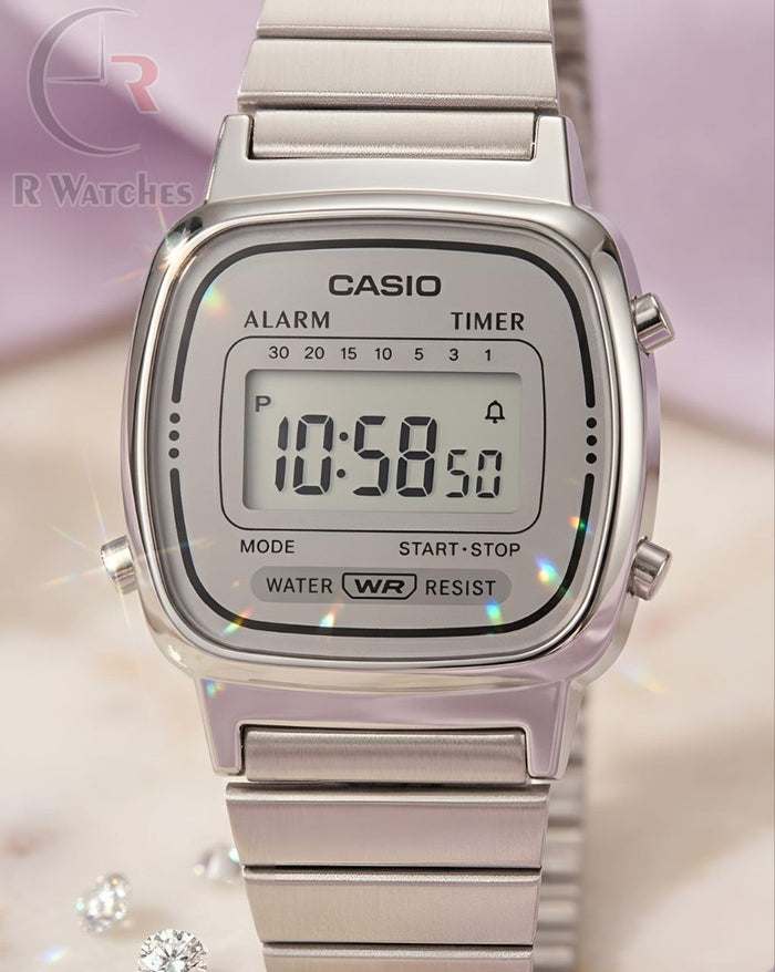 (OS2)⭐ Casio girls silver