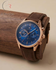 (OS) Tommy Hilfiger Leather Rose Gold Brown