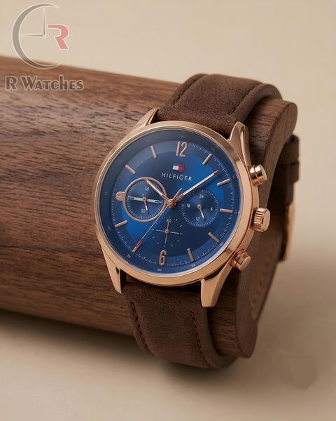 (OS) Tommy Hilfiger Leather Rose Gold Brown