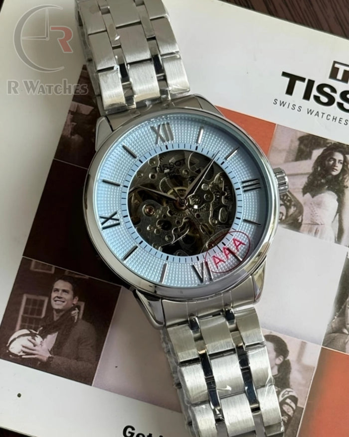 (OS) Tissot automatic silver blue