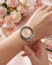 (OS) Guess Girls Diamond Cutt Rose Gold Pink