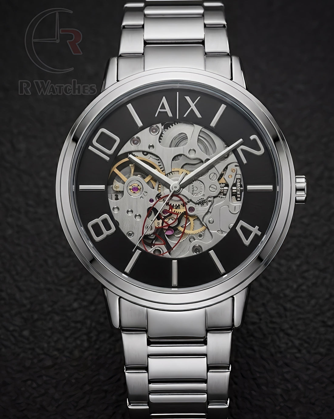 (OS) AX Automatic Silver Black