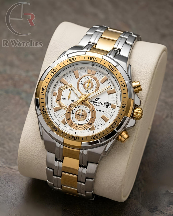 (OS39)⭐ Casio Edifice dual tone white