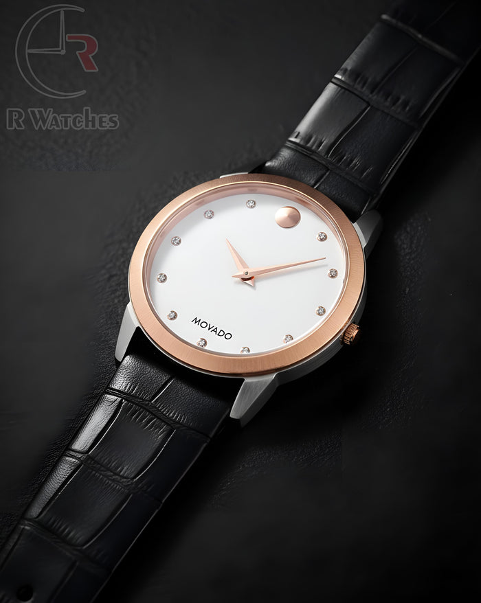 (SS) Movado new rose gold white