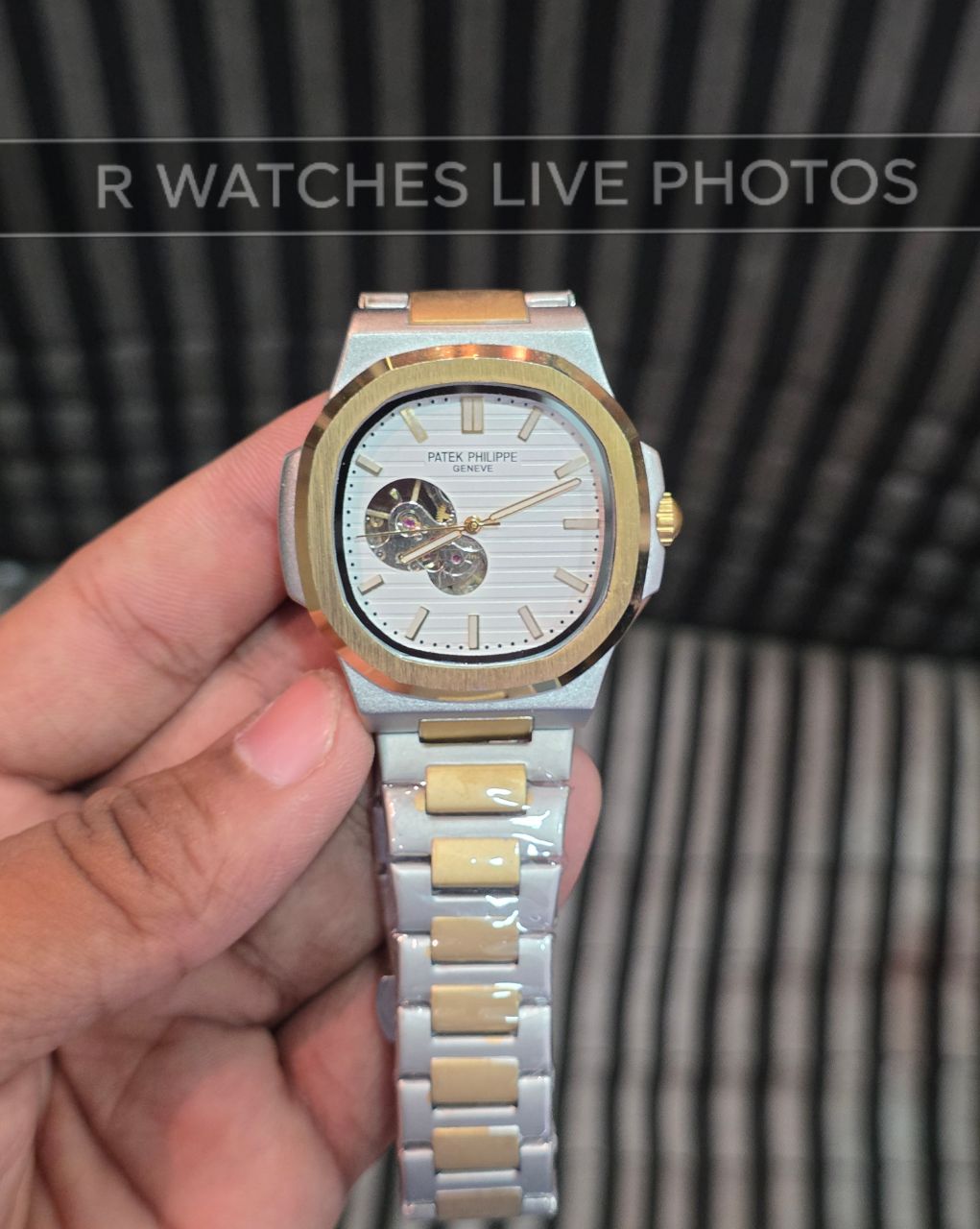(OS)⭐ Patek Philippe automatic dual tone White