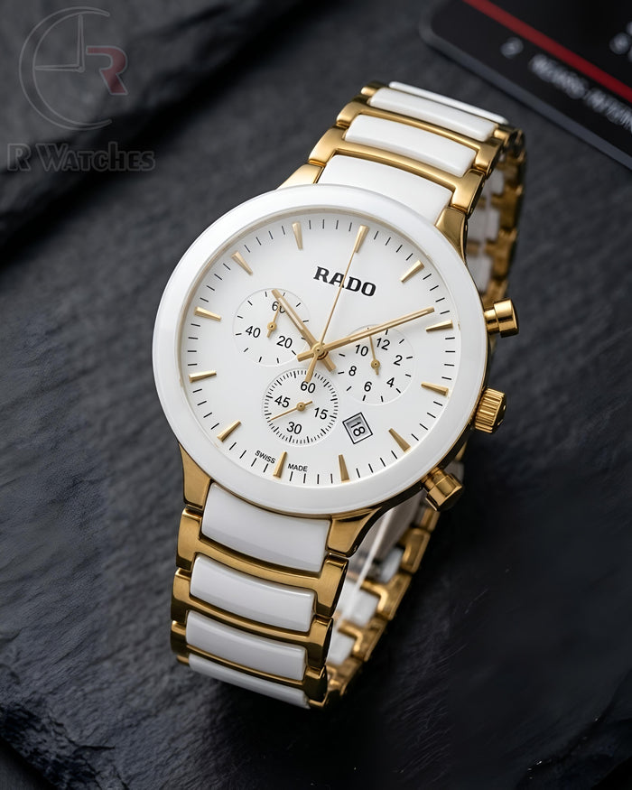(SS) Rado Ceramic Gold White