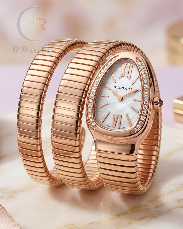 (OS)⭐ Bvlgari Girls Heavy Rose Gold White