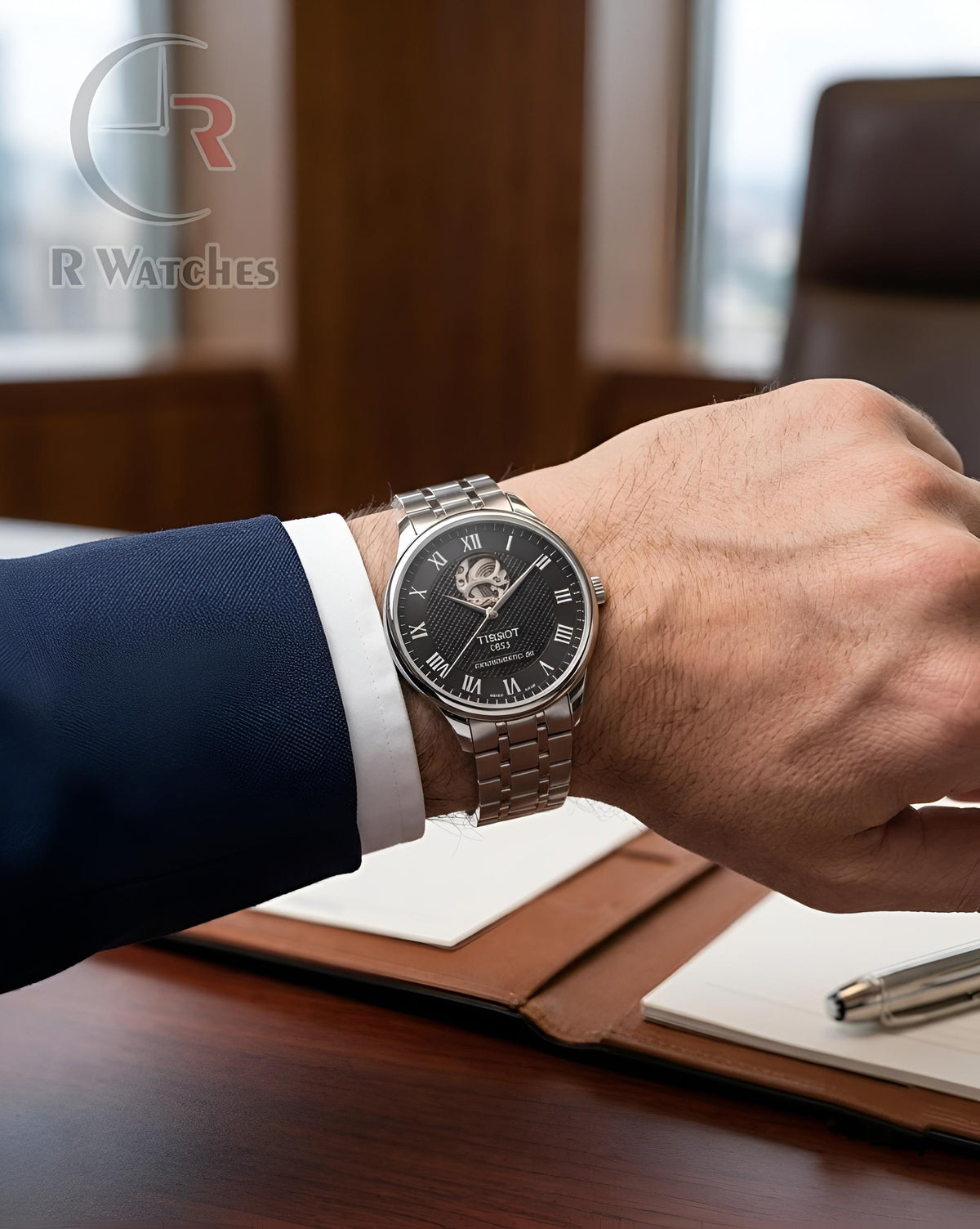 (OS)⭐ Tissot Automatic Silver Black