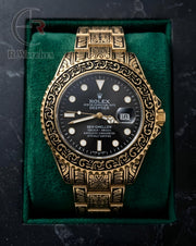 (OS2) Rolex Rajwadi Gold Black Dial