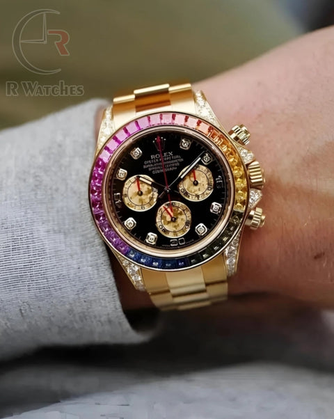 (OS2)⭐ Rolex rainbow gold