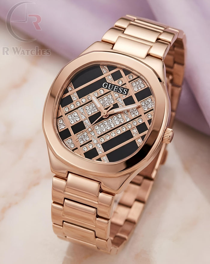 (OS) Guess Girls Rose Gold Black
