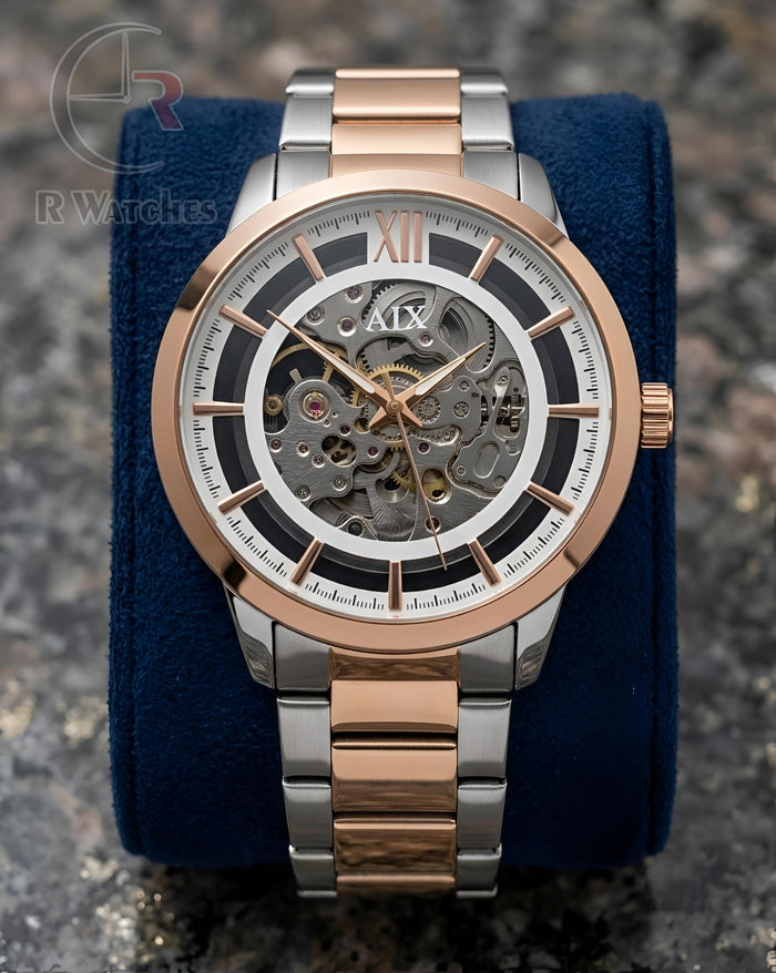(OS) AX Automatic Rose Gold White