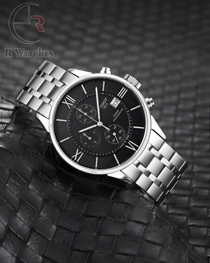 (OS2)⭐ Tissot Premium silver black dial