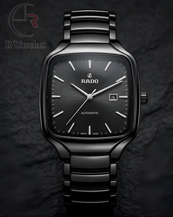 (OS)⭐ Rado Black Silver Dial