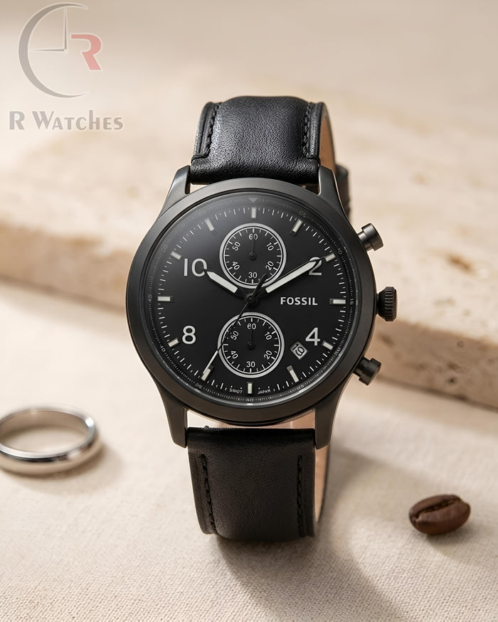 (OS2) Fossil Leather Black